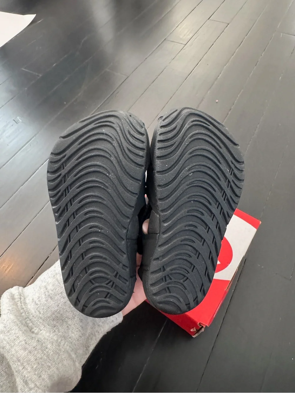 Nike Black Open-Toe Sport Sandal Slides
